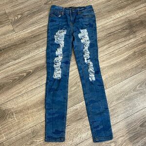 Contraband Blue Camo Jeans Size 12